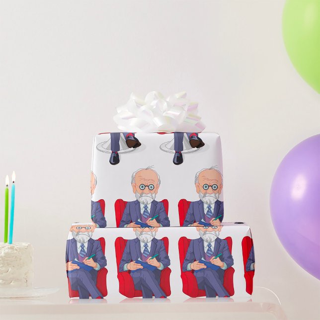 Papel De Presente Psicólogo em Fato com Bloco de Notas (Criador carregado)