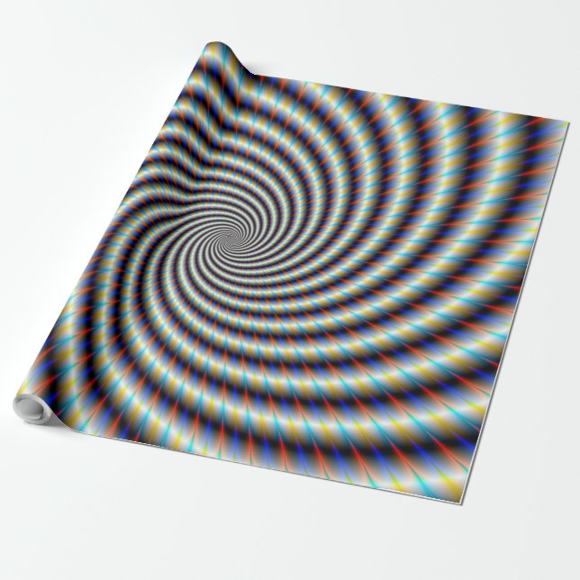 Papel De Presente Psychedelic Swirl (Desenrolado)