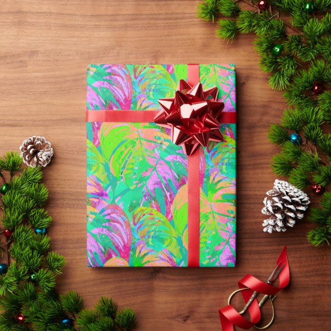 Papel De Presente Psychotic Psychedelic Alien Jungle (Presente de Natal)