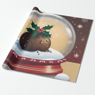 Papel De Presente pudim de Natal