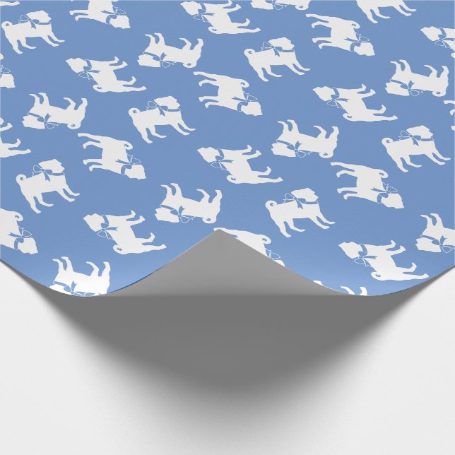 Papel De Presente Pug Dog Puppy (Ponta)