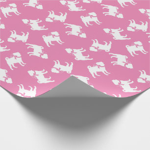 Papel De Presente Pug Dog Puppy Wraps Paper