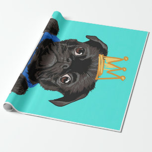 Papel De Presente Pug I Governar O Presente Mundial, Engraçado Dom