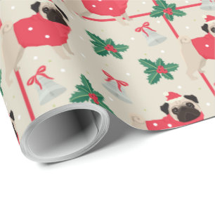 Papel De Presente Puggy Christmas Wrapping Paper