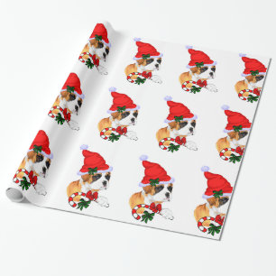 Papel De Presente Pugilista no Natal do chapéu do papai noel