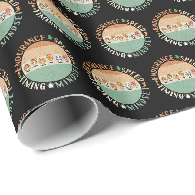 Papel De Presente Pular Corda - Mentalidade de Saltar Corda (Ponta do rolo)