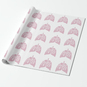 Papel De Presente Pulmões Saudáveis E Sem Fumo