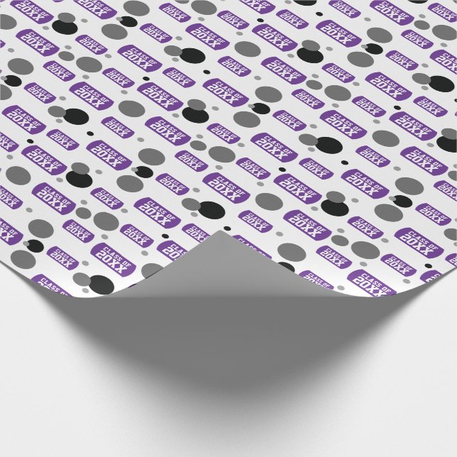 Papel De Presente Pulseira "Turma De" Roxa e Padrão de Pontos (Ponta)