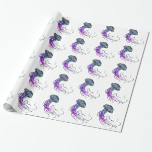 PAPEL DE PRESENTE PULSO E TENTÁCULOS