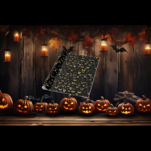Papel De Presente Pumpkin Assustador do Halloween