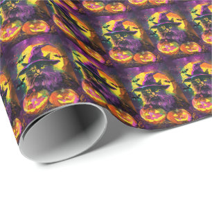 Papel De Presente Pumpkin de bruxa de bruxa maldita angora turca