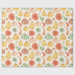 Papel De Presente Pumpkin Gourd Autumn Baby Shower