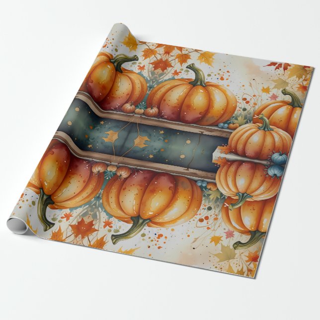 Papel De Presente Pumpkin Lovers (Desenrolado)