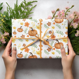 Papel De Presente Pumpkin - Papel de ondulação amarelo da flor do Di