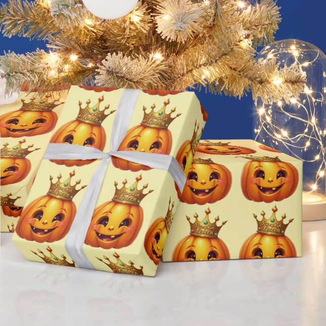 Papel De Presente Pumpkin Queen Fesp Wraprap Paper (Feriados)