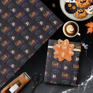 Papel De Presente Pumpkin Roxo da Bruxa Loura