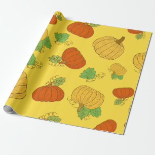 Papel De Presente Pumpkin sem problemas. Pano de rabo desenhado à m