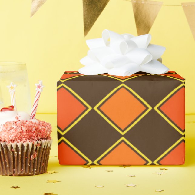 Papel De Presente Pumpkin Spice Harlequin (Festa de aniversário)