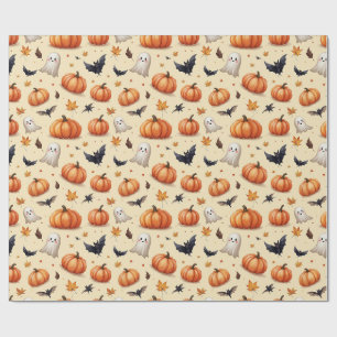 Papel De Presente Pumpkins e Fantasmas, Autor Natasha Us