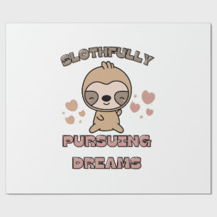 Papel De Presente Punição de Animal de Preguiça Kawaii