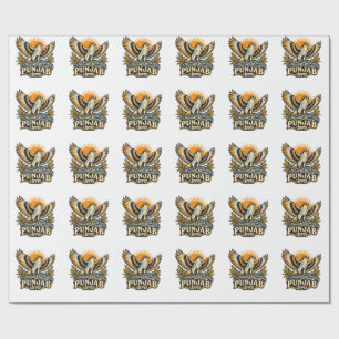 Papel De Presente Punjab Baaz Crest • O Emblema da Herança Indiana