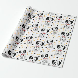 Papel De Presente Puppies Dalmáticos