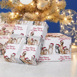 Papel De Presente Puppies de Natal