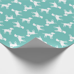 Papel De Presente Puppy Labrador Preto