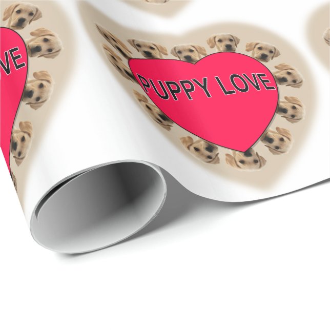 Papel De Presente Puppy Love (Ponta do rolo)