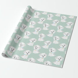 Papel De Presente Puppy Pattern