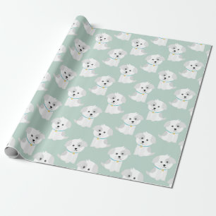 Papel De Presente Puppy Pattern