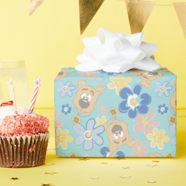 Papel De Presente Puppy Scooby-Doo Flower (Festa de aniversário)