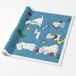 PAPEL DE PRESENTE PUPPY XMAS WRAPPING PAPER