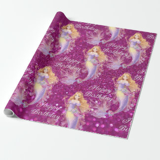 Papel De Presente Purple mermaid