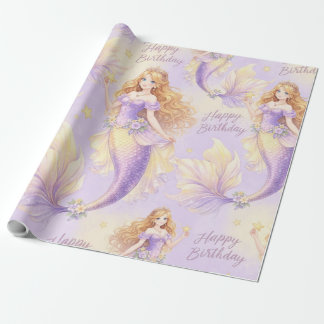 Papel De Presente Purple mermaid