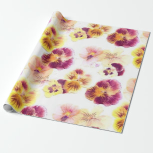 Papel De Presente Purple Pansy
