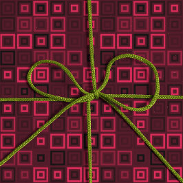 Papel De Presente Púrpura da Trendy e Praça Rosa Brilhante Legal