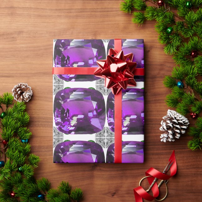 Papel De Presente Púrpura de Gemstone de Tanzanite (Presente de Natal)