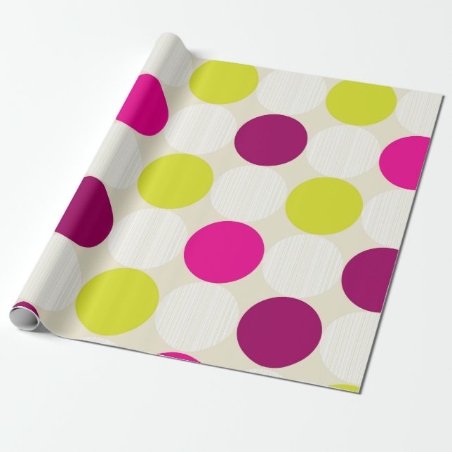 Papel De Presente Púrpura e amarelos (Desenrolado)