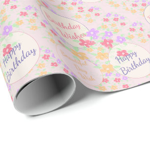 Papel De Presente Púrpura e cor-de-rosa