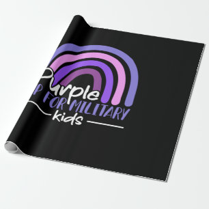 Papel De Presente Púrpura para crianças militares Rainbow Criança mi