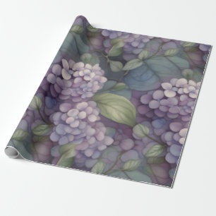 Papel De Presente Púrpura púrpura púrpura Elegante, cor d'água flora