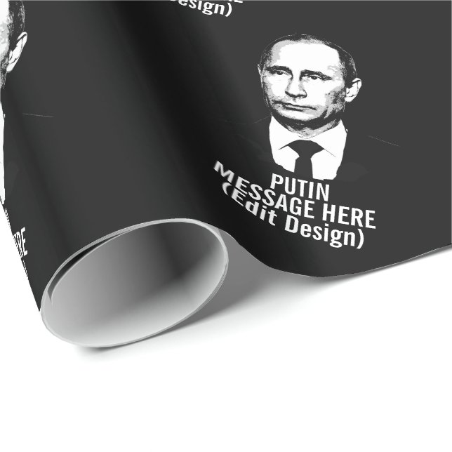 PAPEL DE PRESENTE PUTIN VLADIMIR PERSONALIZADO (Ponta do rolo)