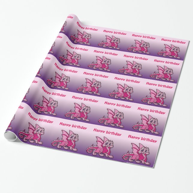 Papel De Presente Pynky o dragão (Desenrolado)