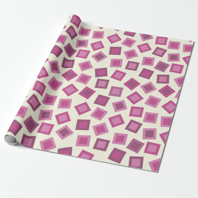 Papel De Presente Quadrados de amora (Desenrolado)