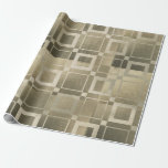 Papel De Presente Quadrados Dourados Moderno Geométrico Glamour Fest<br><div class="desc">papel de embrulho</div>