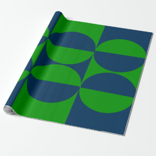 Papel De Presente Quadrados e Círculos Bauhaus