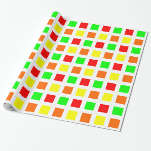 Papel De Presente Quadrados - Espectro 01