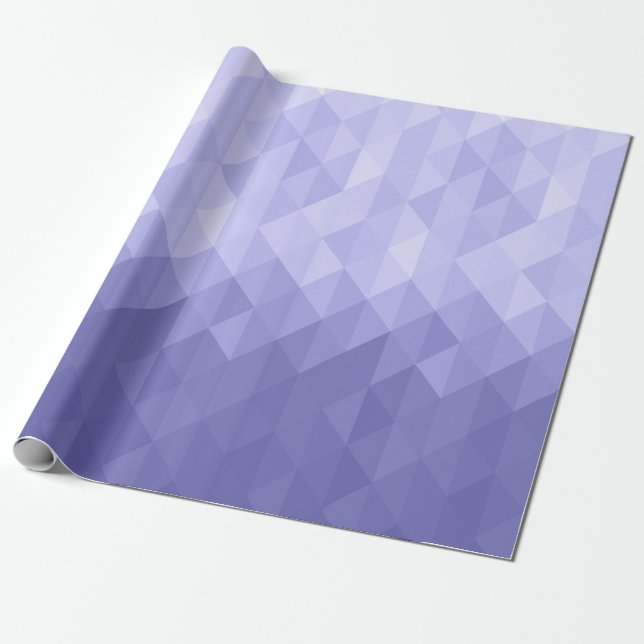 Papel De Presente Quadrados geométricos do triângulo violeta roxo (Desenrolado)