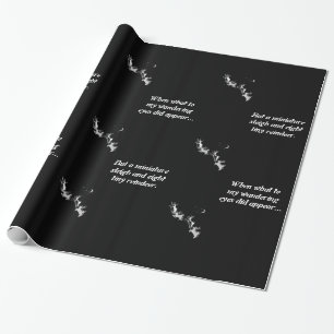 Papel De Presente Quadro-Alcalão - Rena - Preto/Branco